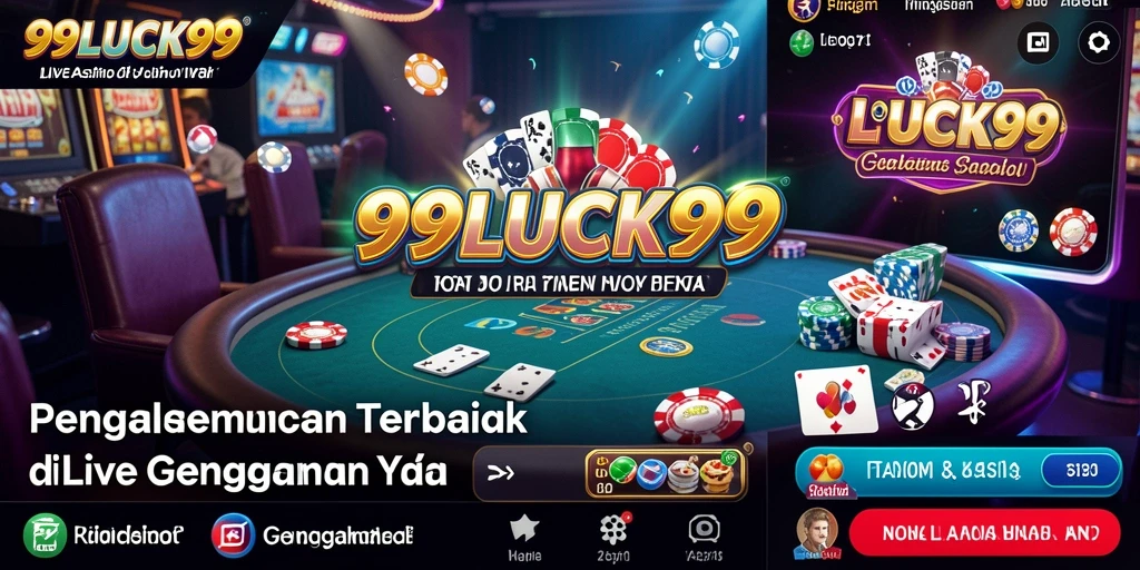 Tampilan gameplay Live Casino yang mendebarkan di 99LUCK99.