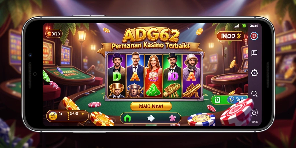 Tampilan gameplay seru dan menarik dari ADG62, menampilkan suasana kasino.