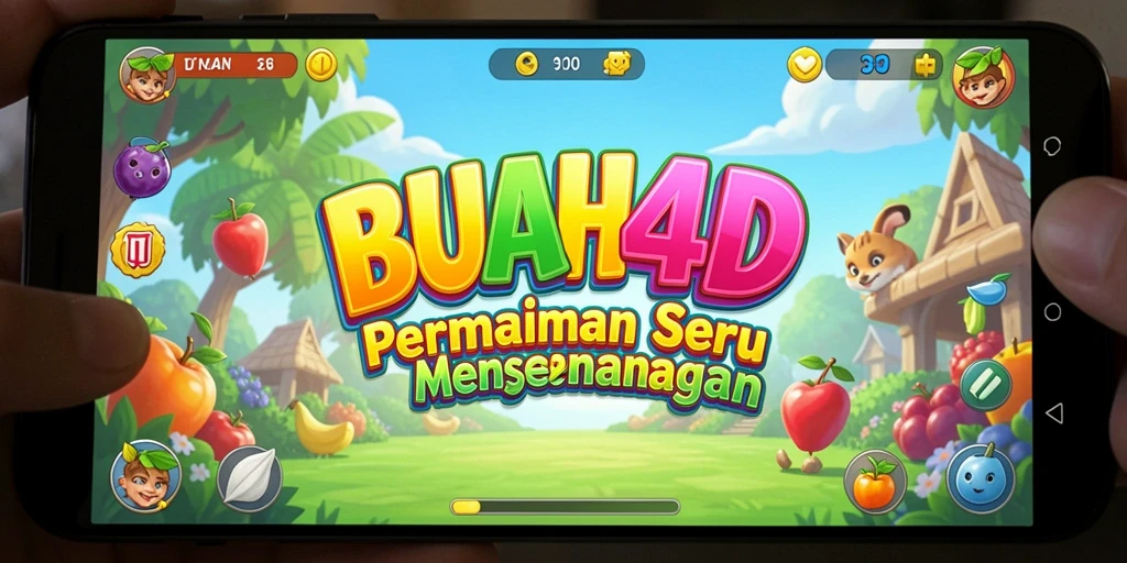 Tampilan gameplay BUAH4D yang penuh warna dan seru.