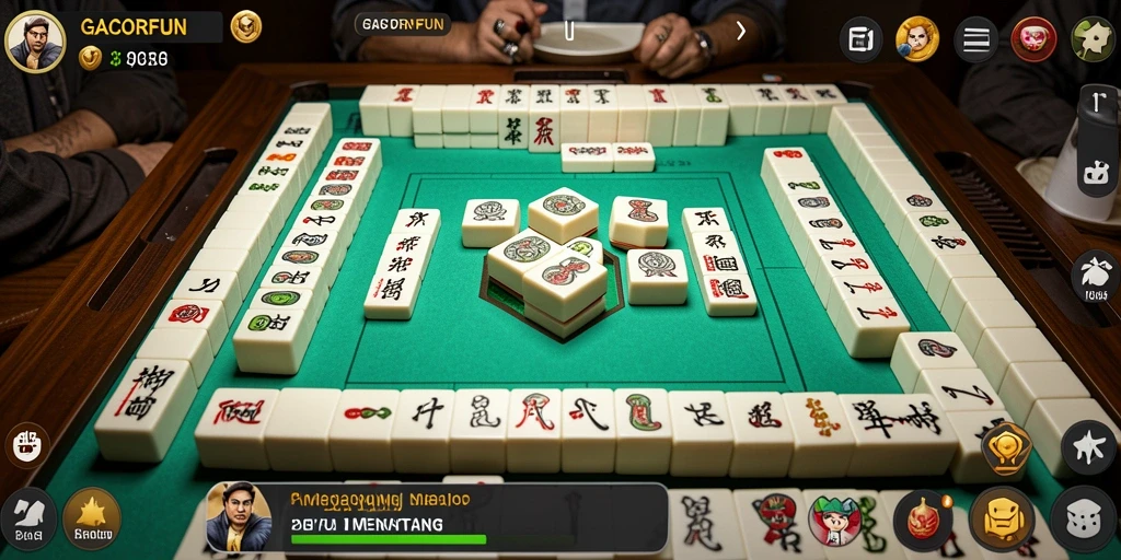 Tampilan gameplay menawan dari GACORFUN Mahjong.