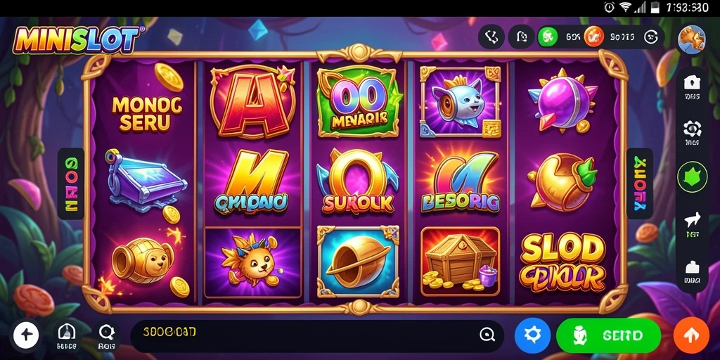Screenshot gameplay dari MINISLOT dengan tema slot menarik.