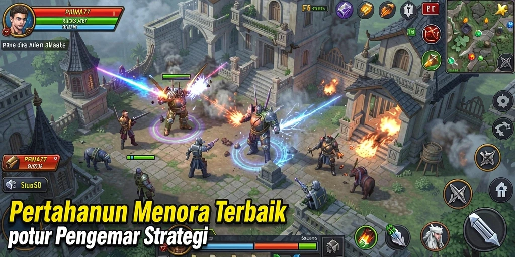 Gameplay Tower Defense yang menegangkan dan strategis di PRIMA77.