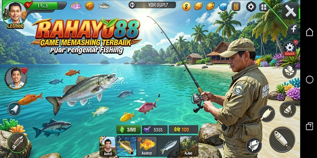 Tampilan gameplay yang seru dari RAHAYU88 saat menangkap ikan.