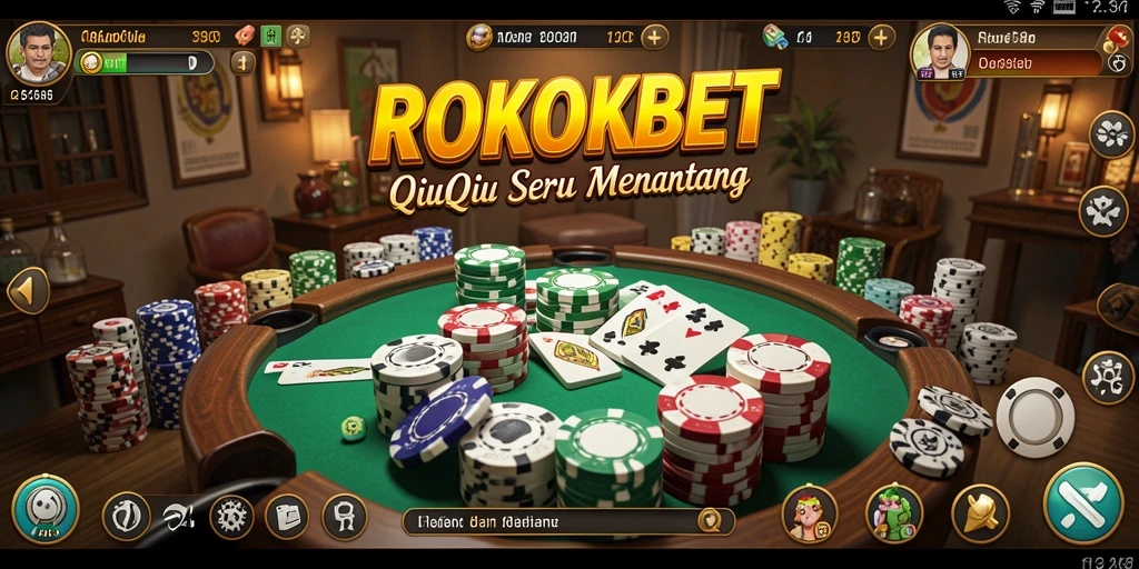 Tampilan menarik dari gameplay QiuQiu di ROKOKBET.