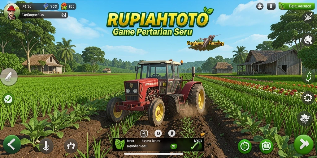 Tampilan gameplay RUPIAHTOTO yang memukau saat bertani.