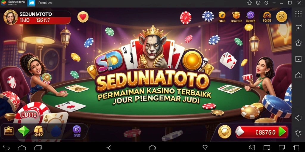 Tampilan gameplay menarik dari aplikasi Kasino SEDUNIATOTO.