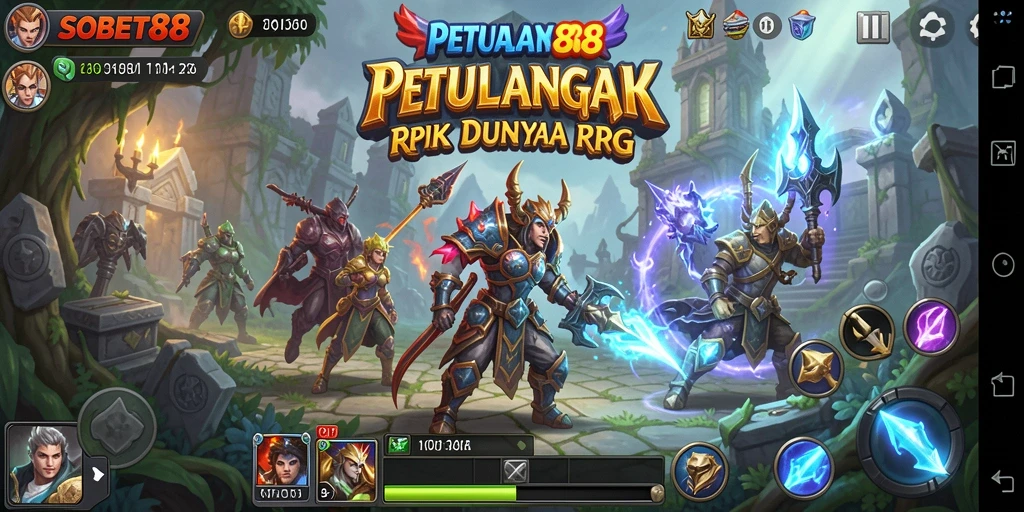 Screenshot menampilkan karakter yang beraksi dalam dunia RPG yang menakjubkan.