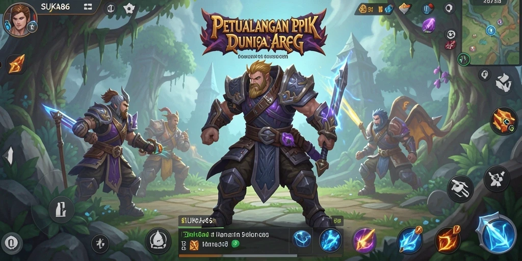 Tampilan gameplay menakjubkan dalam dunia ARPG yang dinamis.