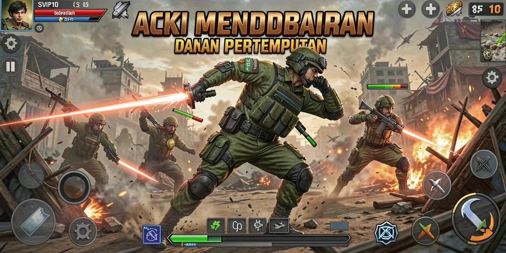 Tangkapan layar gameplay SVIP10 yang menunjukkan aksi mendebarkan di arena pertempuran.