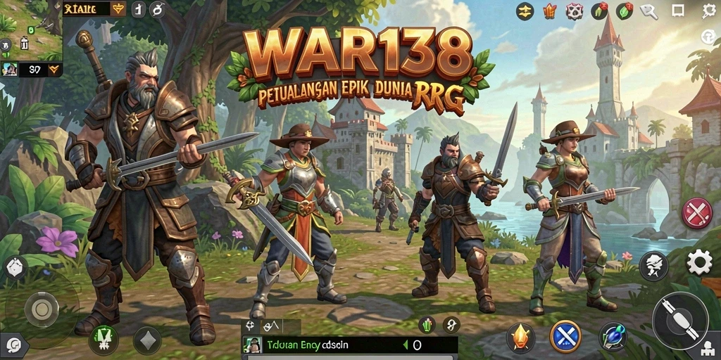 Tangkapan layar permainan WAR138 menampilkan aksi RPG yang mendebarkan.