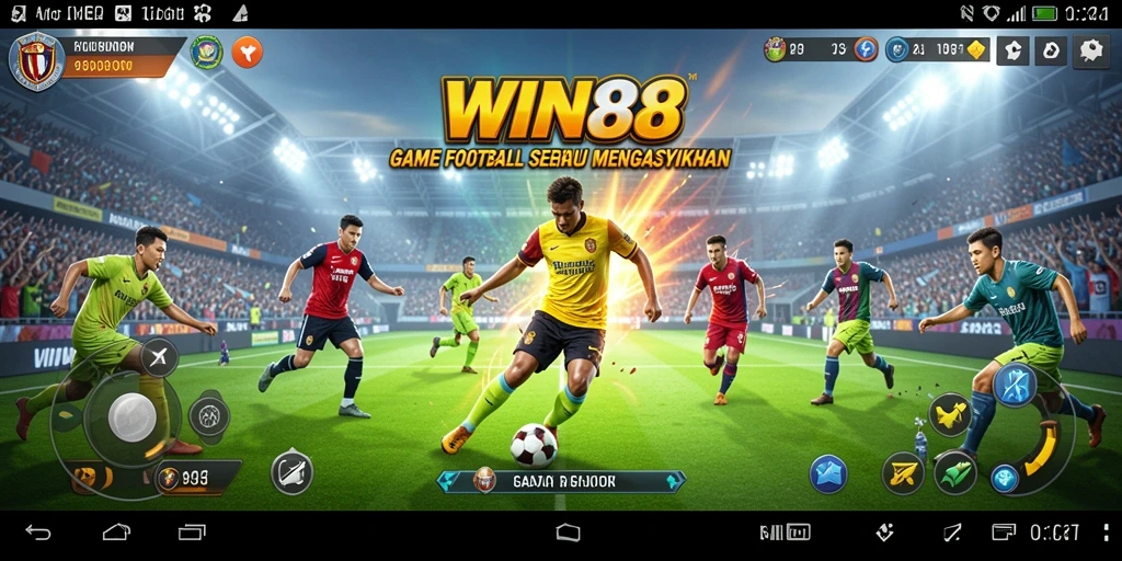 Tampilan gameplay seru dari WIN88 dengan aksi Football hebat.